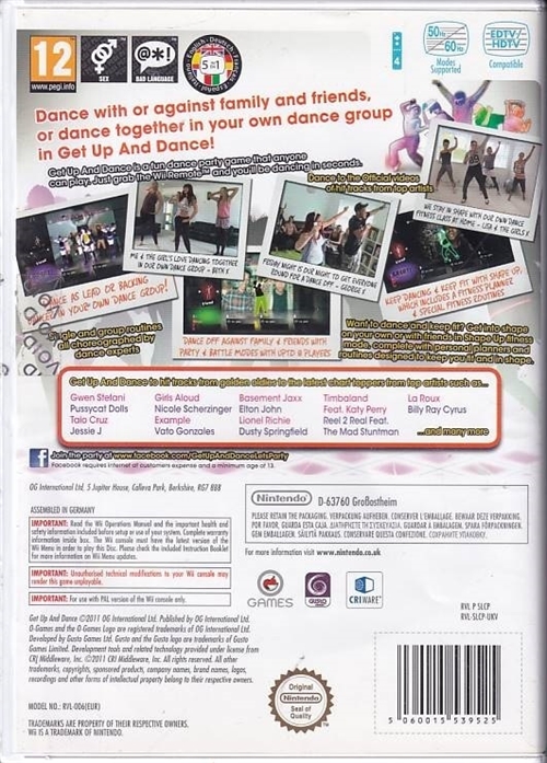Get Up And Dance - Wii (B Grade) (Genbrug)